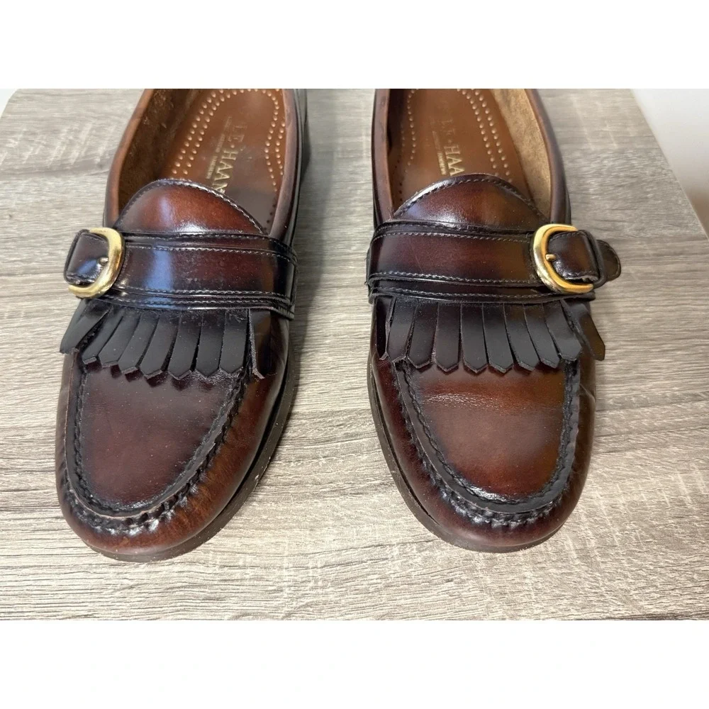 Vintage Cole Haan Mens Loafer Sz 9.5 Cordovan Kiltie Monk American Handsewn